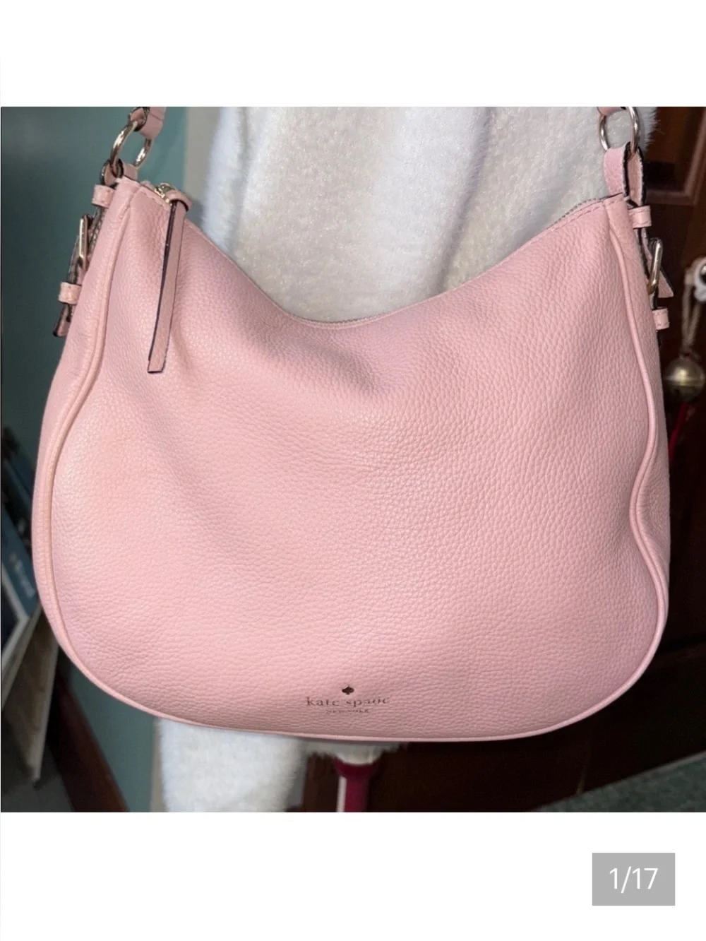 Kate Spade  hobo bag, shoulder bag, pebbled leather  pink   excellent condition